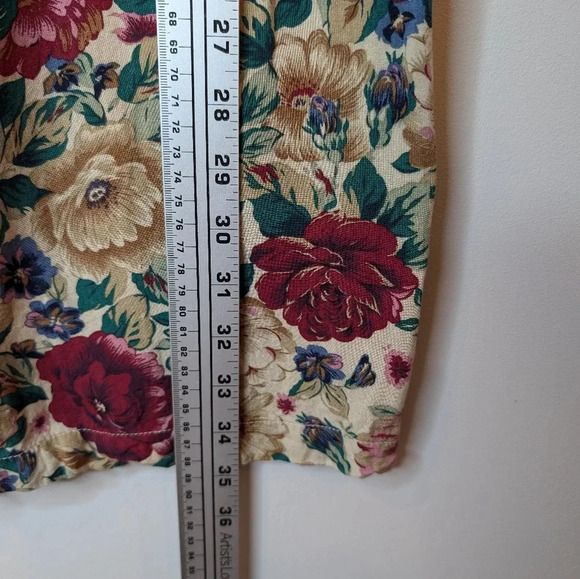 Vintage Sag Harbor Petites Sleeveless Rose Floral Print Sheath Dress Women Small - Picture 10 of 12